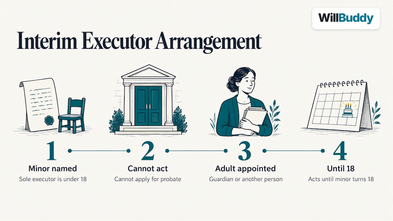 Interim estate administration until minor turns 18