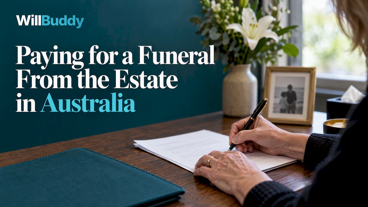 Relative signing a funeral invoice