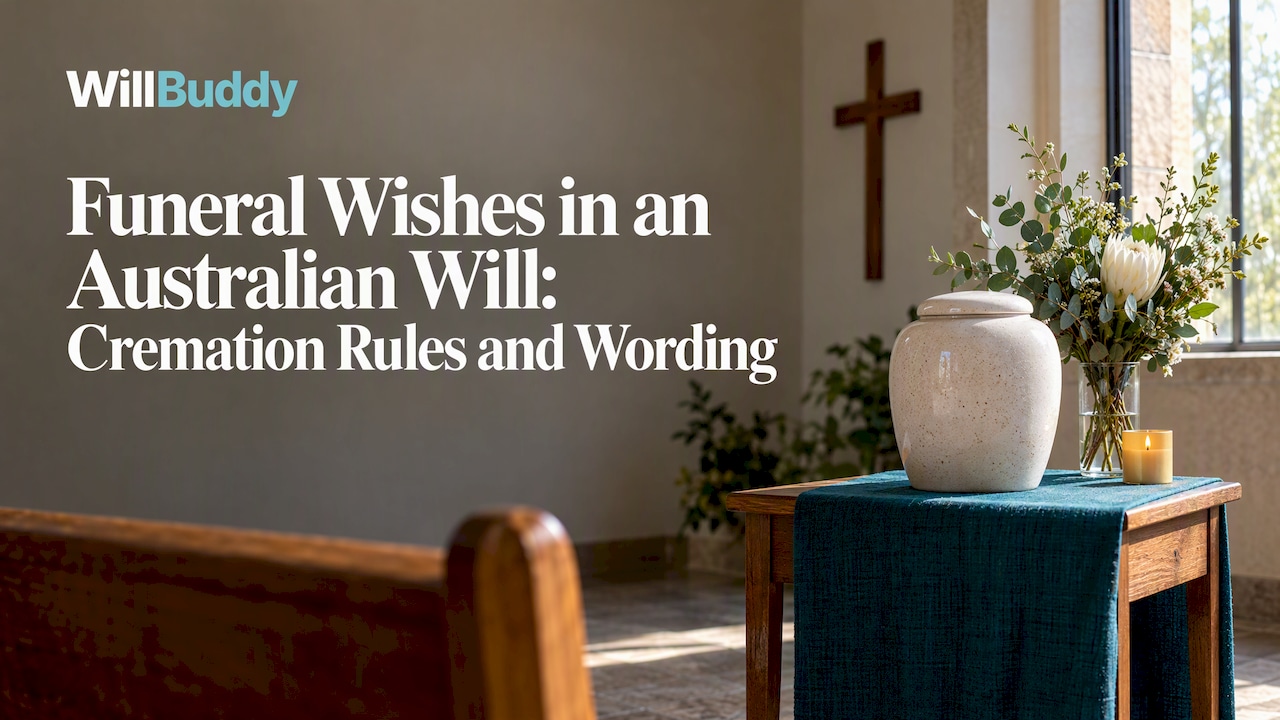 Cremation urn in a quiet memorial chapel