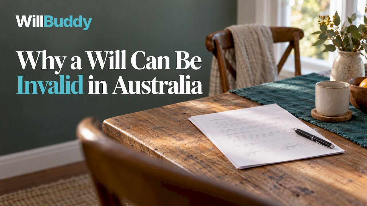 Will document and pen on a home table