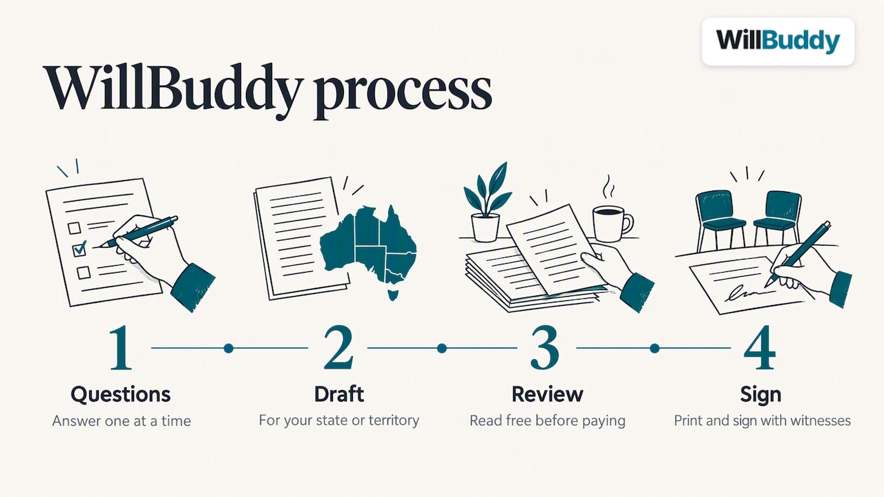 How WillBuddy helps you avoid these mistakes: overview diagram