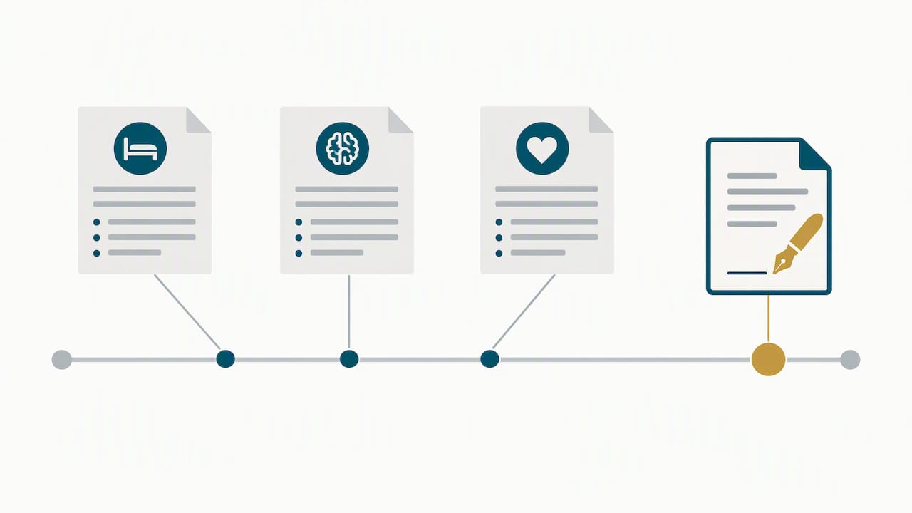 Medical notes connected to the will signing moment